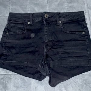 Black Denim Shorts